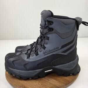 Columbia Mens Waterproof Techlite Winter Boots Black Gray BM5979-053 Mens Sz 10